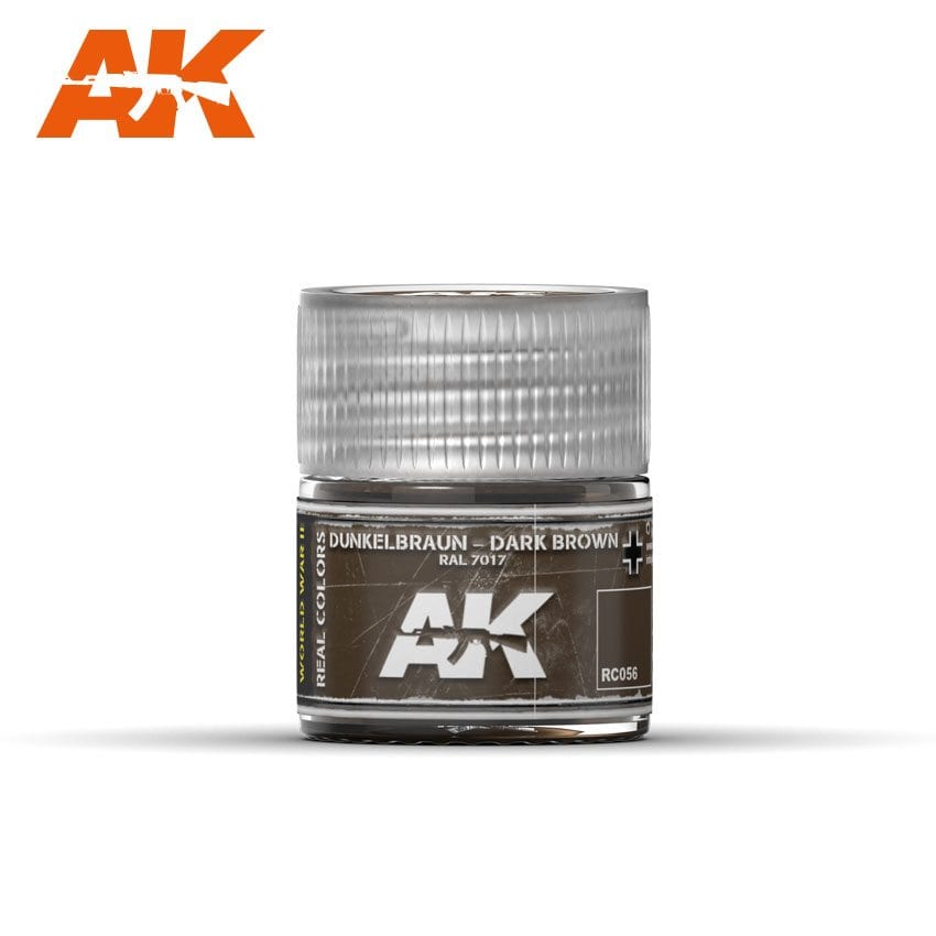AK Interactive Real Colors Dunkelbraun-Dark Brown RAL 7017 10ml