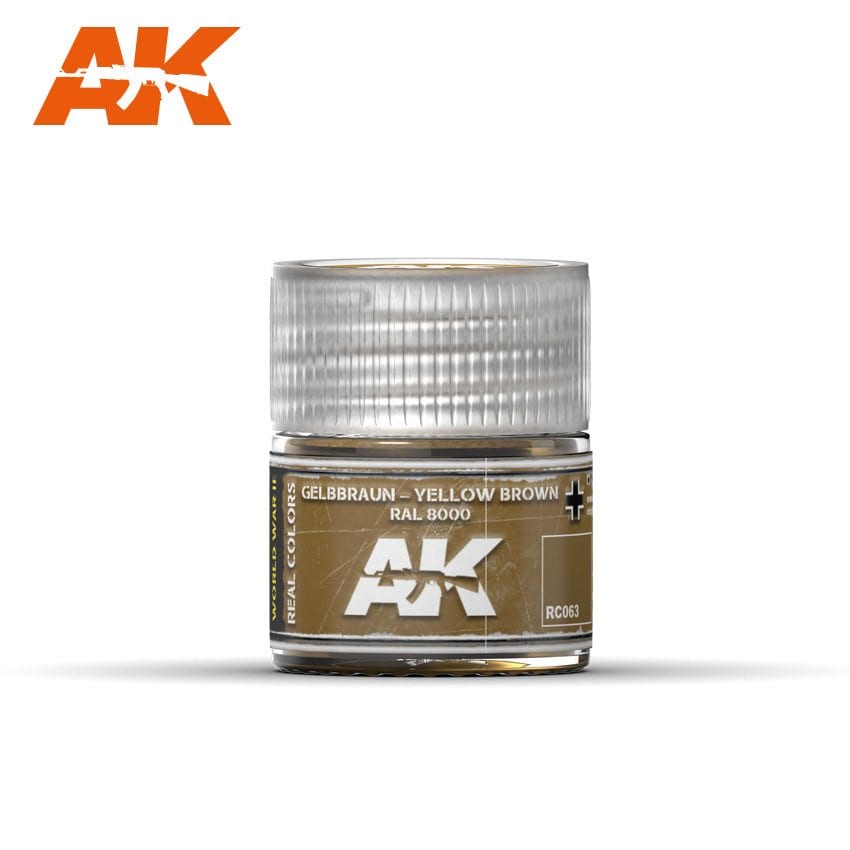 AK Interactive Real Colors Gelbbraun-Yellow Brown RAL 8000 10ml