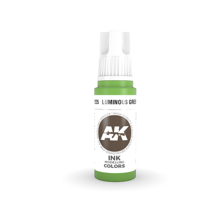 AK Interactive 3rd Gen Acrylic Luminous Green INK 17ml