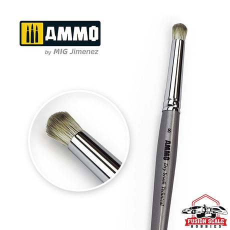 Ammo Mig Ammo Drybrush Technical Brush 8 - Fusion Scale Hobbies