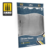 Ammo Mig Adhesive Chrome Sheets (280x195 mm) - Fusion Scale Hobbies