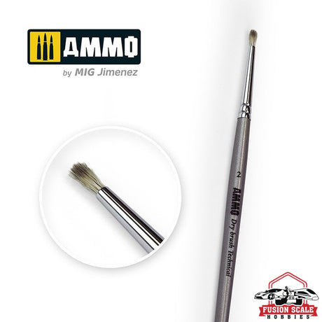 Ammo Mig Ammo Drybrush Technical Brush 2 - Fusion Scale Hobbies