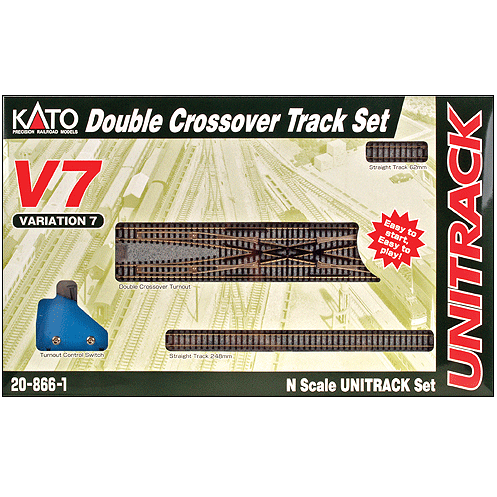 Kato N 20866 Unitrack Double Crossover Track Set Variation 7