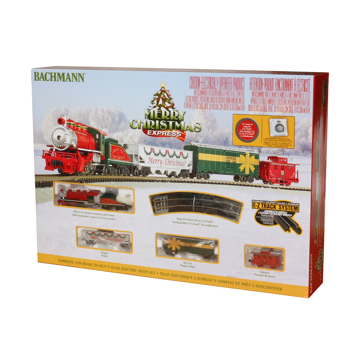 Bachmann N Merry Christmas Steam Freight Set/0-6-0
