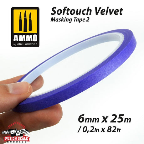 Ammo Mig Softouch Velvet Masking Tape #2 (6mm x 25m) - Fusion Scale Hobbies