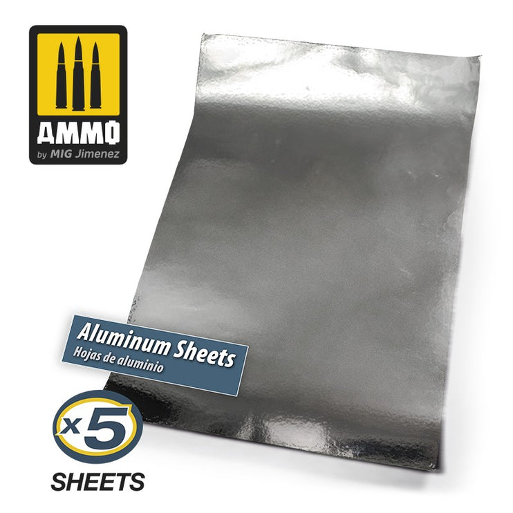 Ammo Mig Adhesive Aluminium Sheets (280x195 mm) - Fusion Scale Hobbies