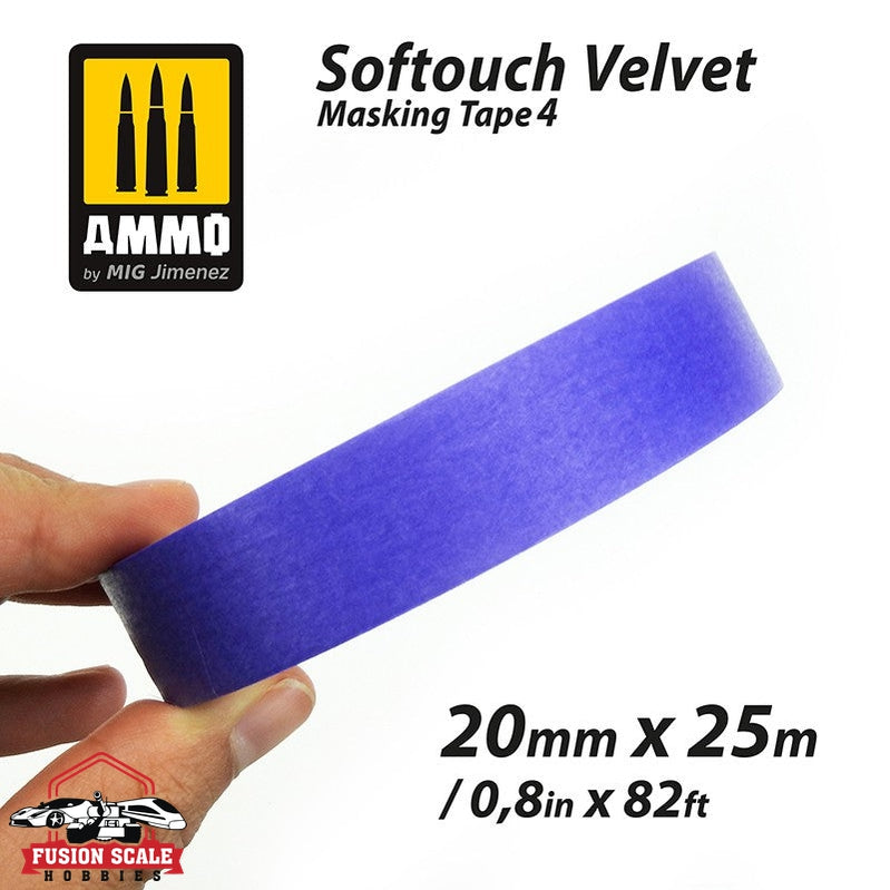 Ammo Mig Softouch Velvet Masking Tape #4 (20mm x 25m) - Fusion Scale Hobbies