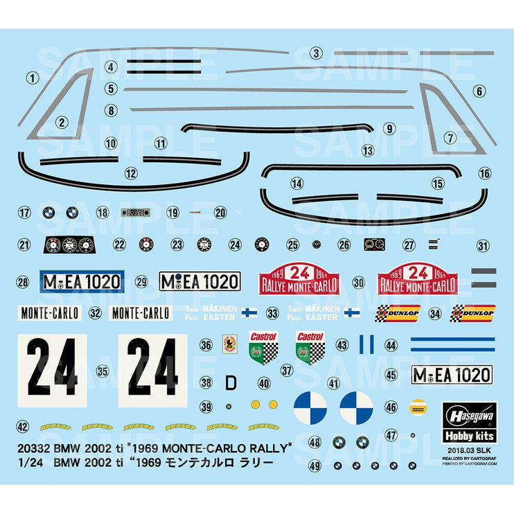 Hasegawa 1/24 BMW 2002 TI 1969 Monte