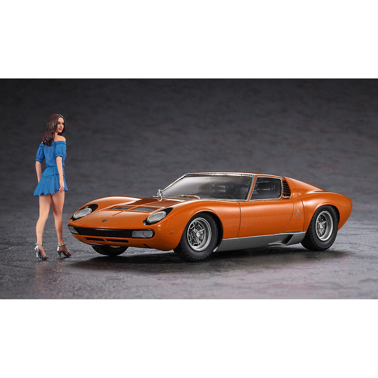 Hasegawa 1/24 Lamborghini Miura P400 SV w/ Italian Girl Figure