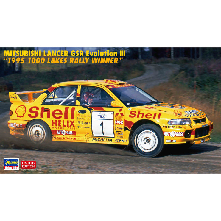 Hasegawa 1/24 Mitsubishi Lancer GSR Evolution III "1995 1000 Lakes Rally Winner"