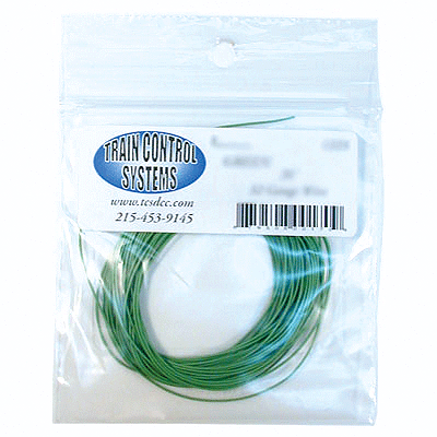 Train Control Systems 30 AWG Green Wire 20'