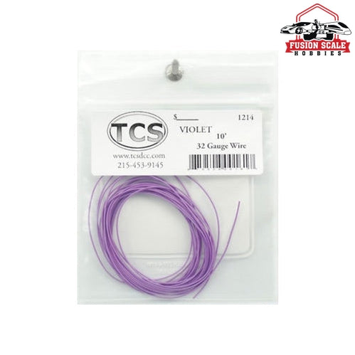 Train Control Systems 32 AWG Violet Wire 10'