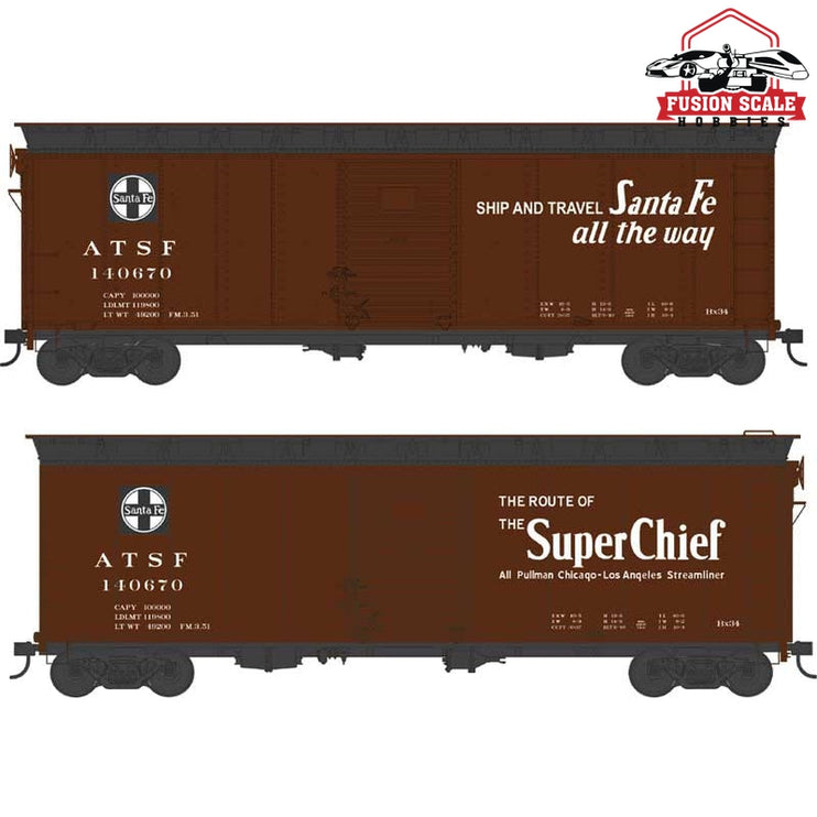 Bowser HO Scale AT&SF Super Chief slogan #140635 Blt. 3-40 40ft Box Car - Fusion Scale Hobbies