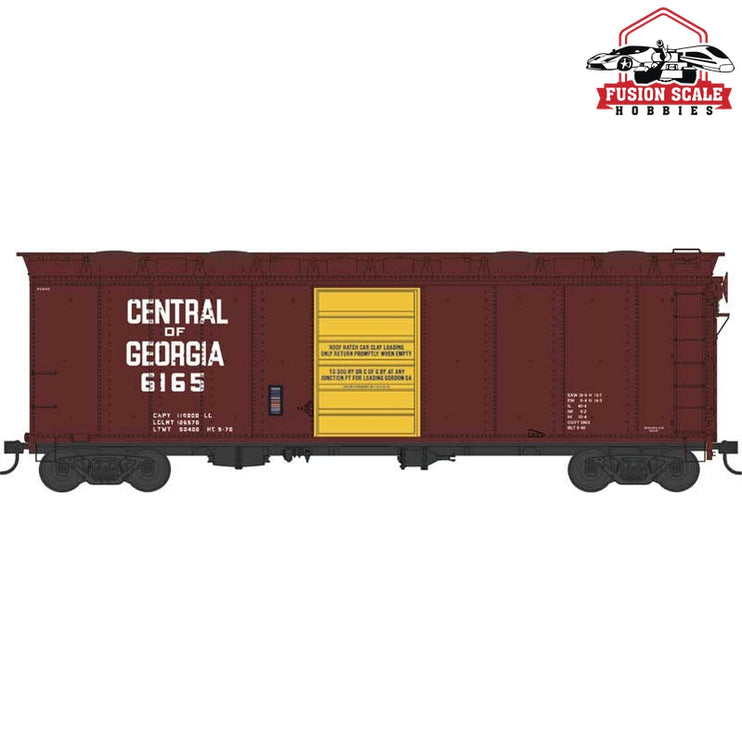 Bowser HO Scale Central of Georgia w/hatches #6165 Blt. 8-48 40ft Box Car - Fusion Scale Hobbies