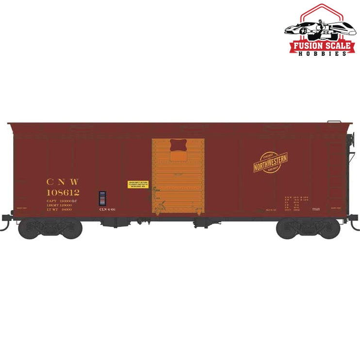 Bowser HO Scale Chicago & NorthWestern w/hatches #108610 Blt. 9-49 40ft Box Car - Fusion Scale Hobbies