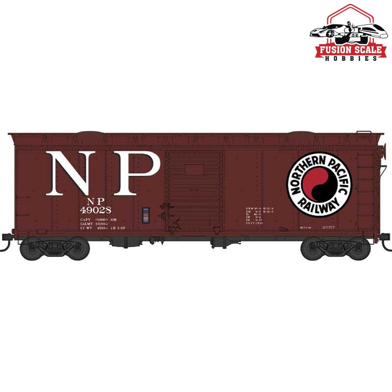 Bowser HO Scale Northern Pacific w/hatches #49026 Blt. 3-41 40ft Box Car - Fusion Scale Hobbies