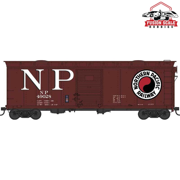 Bowser HO Scale Northern Pacific w/hatches #49029 Blt. 3-41 40ft Box Car - Fusion Scale Hobbies