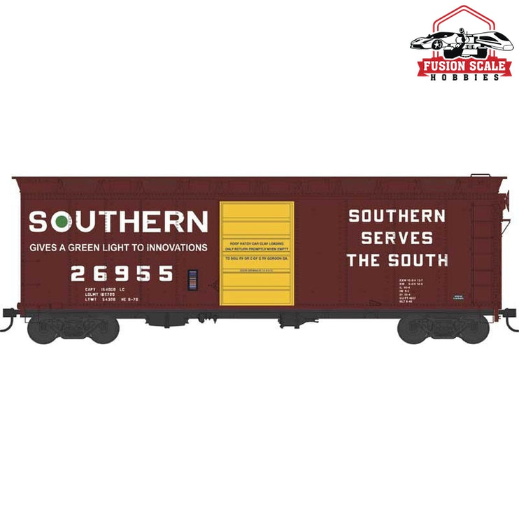 Bowser HO Scale Southern w/hatches #26922 Blt. 8-48 40ft Box Car - Fusion Scale Hobbies