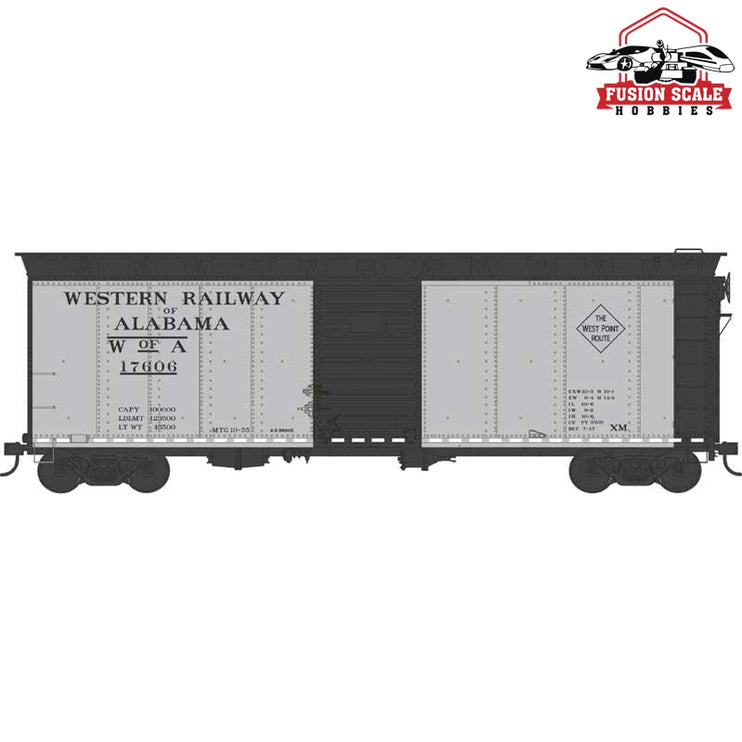 Bowser HO Scale Western Ry. Of Alabama #17606 Blt. 7-47 40ft Box Car - Fusion Scale Hobbies