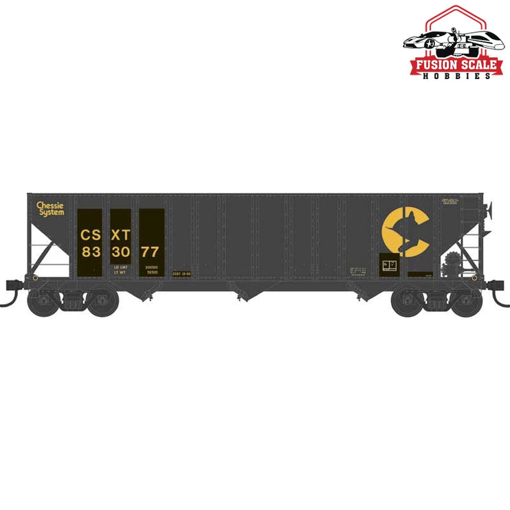 Bowser HO Chessie CSXT Paint-Out #833059 Blt. 10-82 H-430 100 Ton Hopper Car - Fusion Scale Hobbies