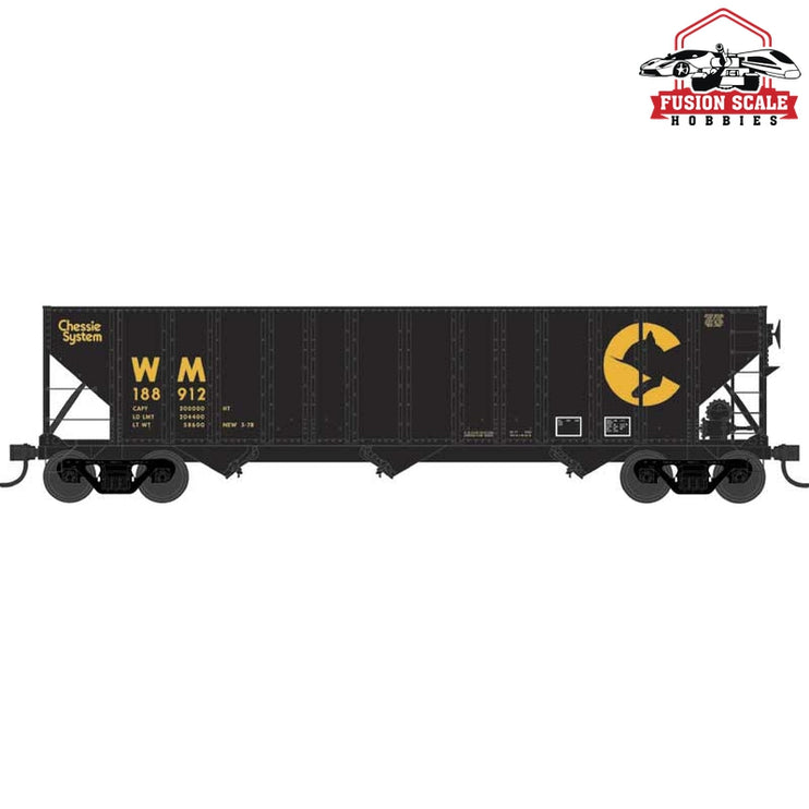 Bowser HO Chessie Western Maryland #188859 Blt. 3-78 H-430 100 Ton Hopper Car - Fusion Scale Hobbies