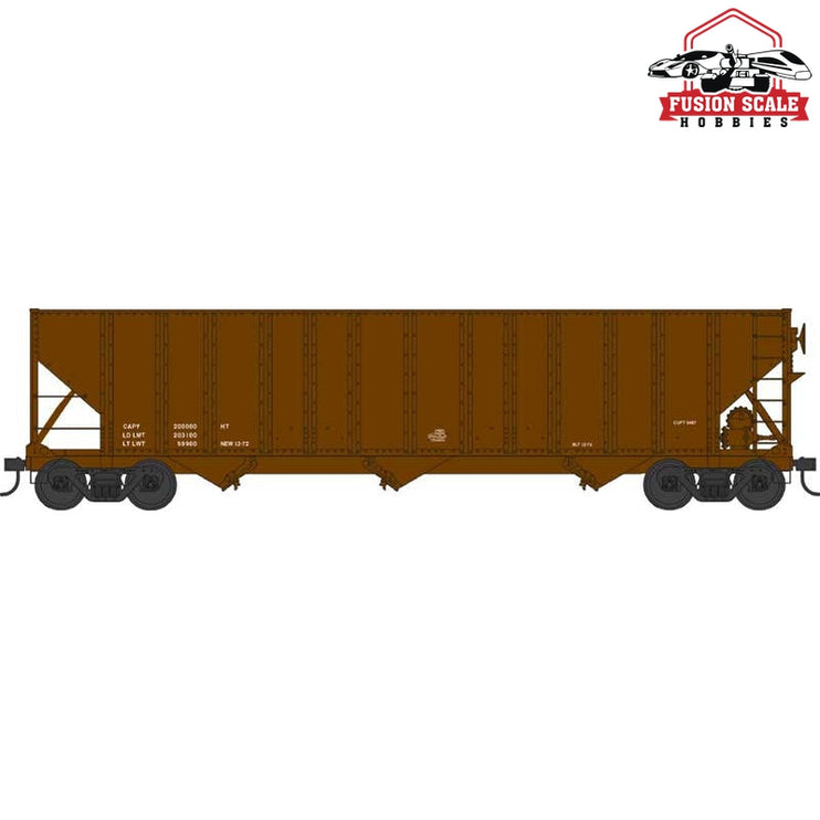 Bowser HO Dimensional Data only brown car Blt. 12-72 H-430 100 Ton Hopper Car - Fusion Scale Hobbies