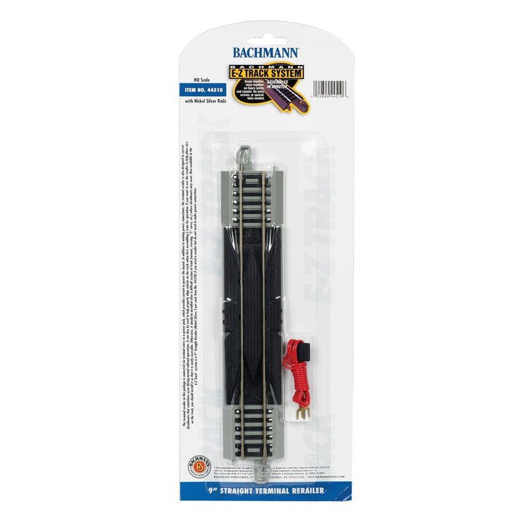 Bachmann HO Scale E-Z Track 9" Terminal Rerailer With Wire