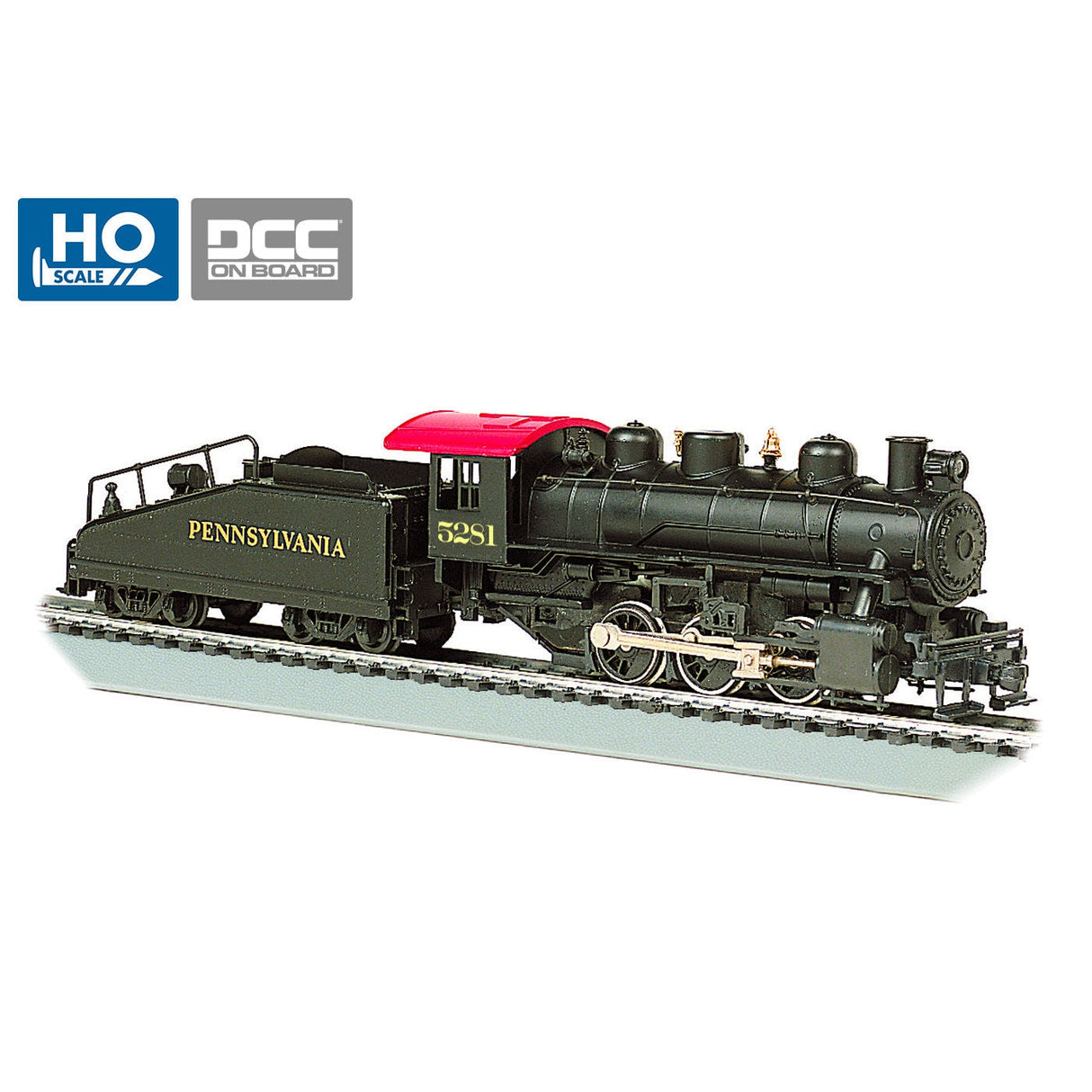 Bachmann HO 0-6-0 Steam Loco PRR #5281 w/Slope Tender/Smoke/DCC