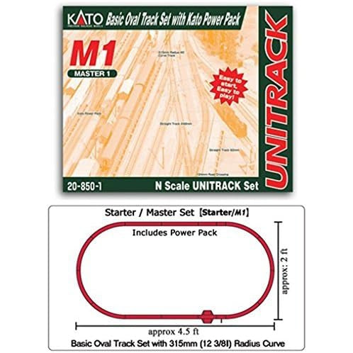 Kato N Scale M1 Basic Oval Track Set w/ Power Pack