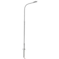 Atlas HO Scale Silver Single Arm Street Light Warm White 3 Pack