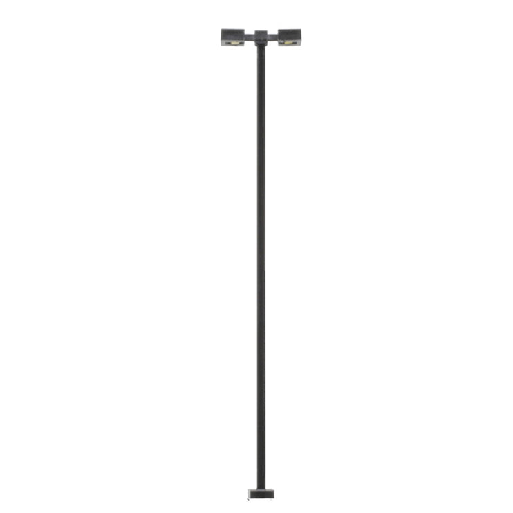 Atlas HO Scale Double Arm Square Light Black 30ft Cool White LED (3-pack)