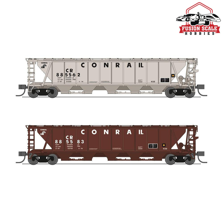 Broadway Limited N H32 Covered Hopper 2pk CR Variety