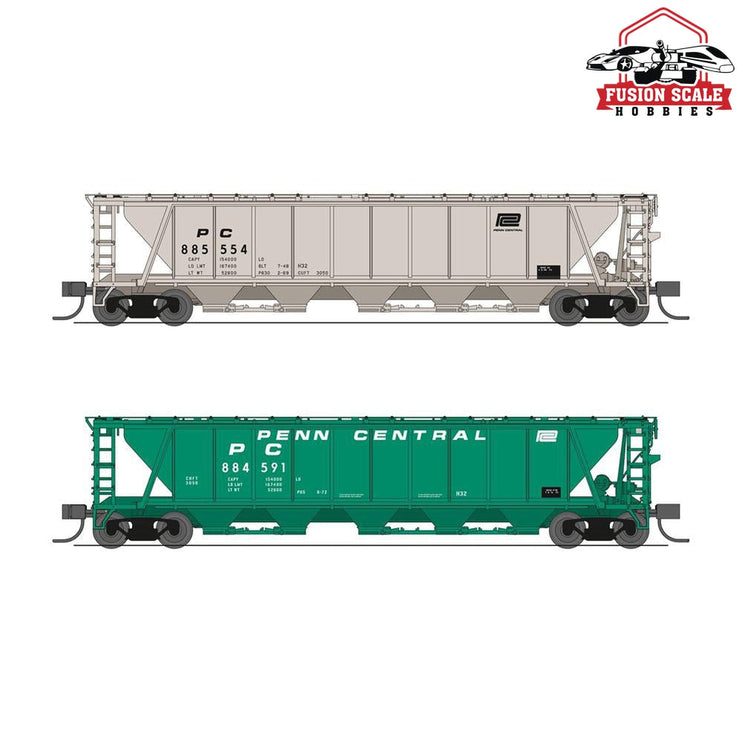 Broadway Limited N H32 Covered Hopper 2pk PC Variety