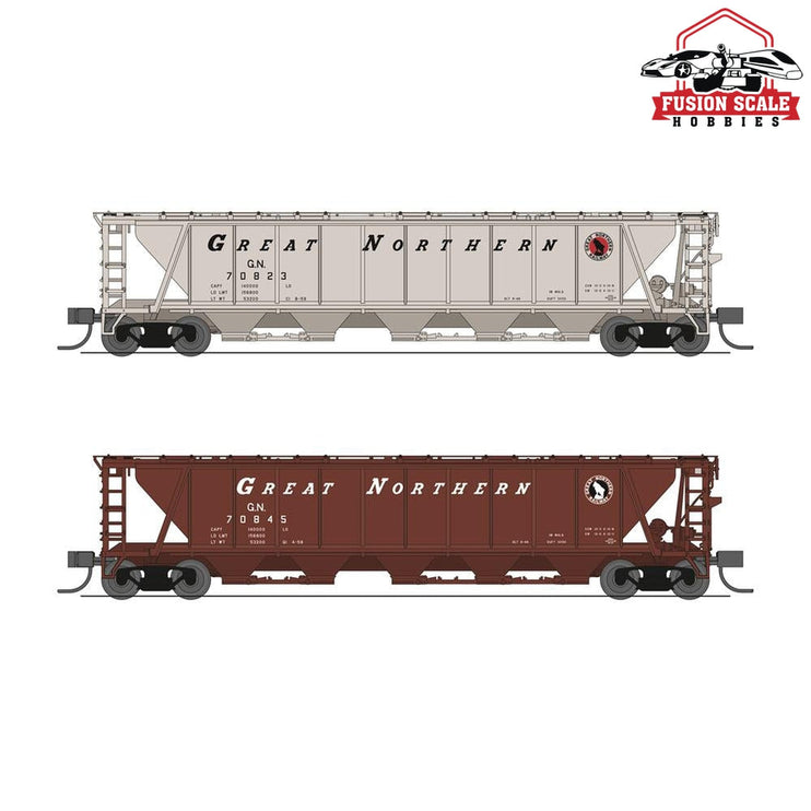 Broadway Limited N H32 Covered Hopper 2pk GN Variety