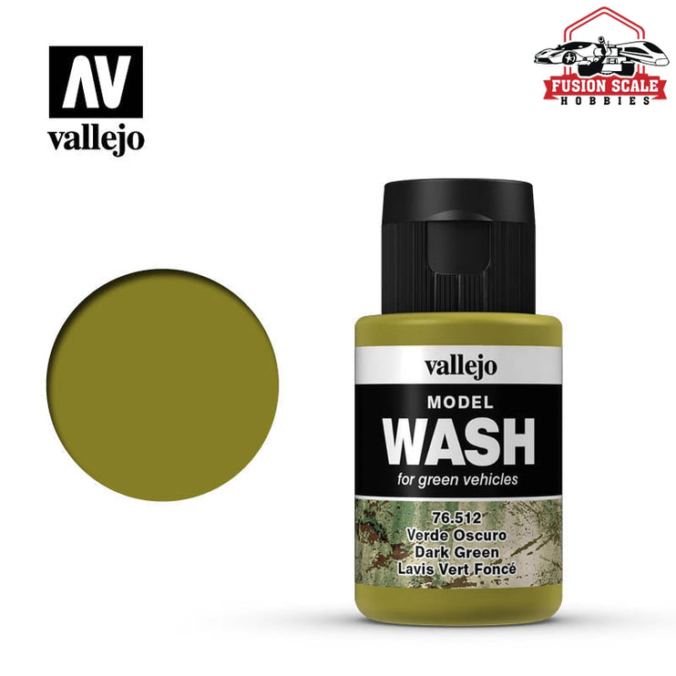 Vallejo Model Wash Dark Green 35ml Bottle VLJ76512