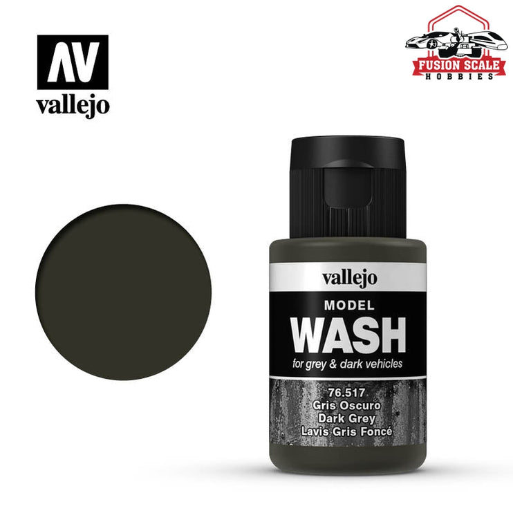 Vallejo Model Wash Dark Grey 35ml Bottle VLJ76517