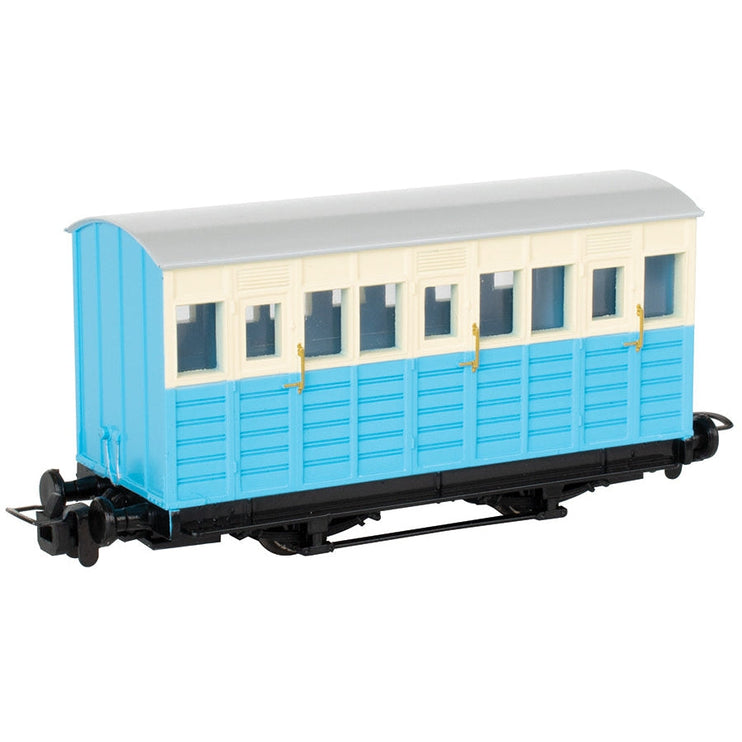 Bachmann HO TTT Narrow Gauge Blue Carriage (Runs on N Track)