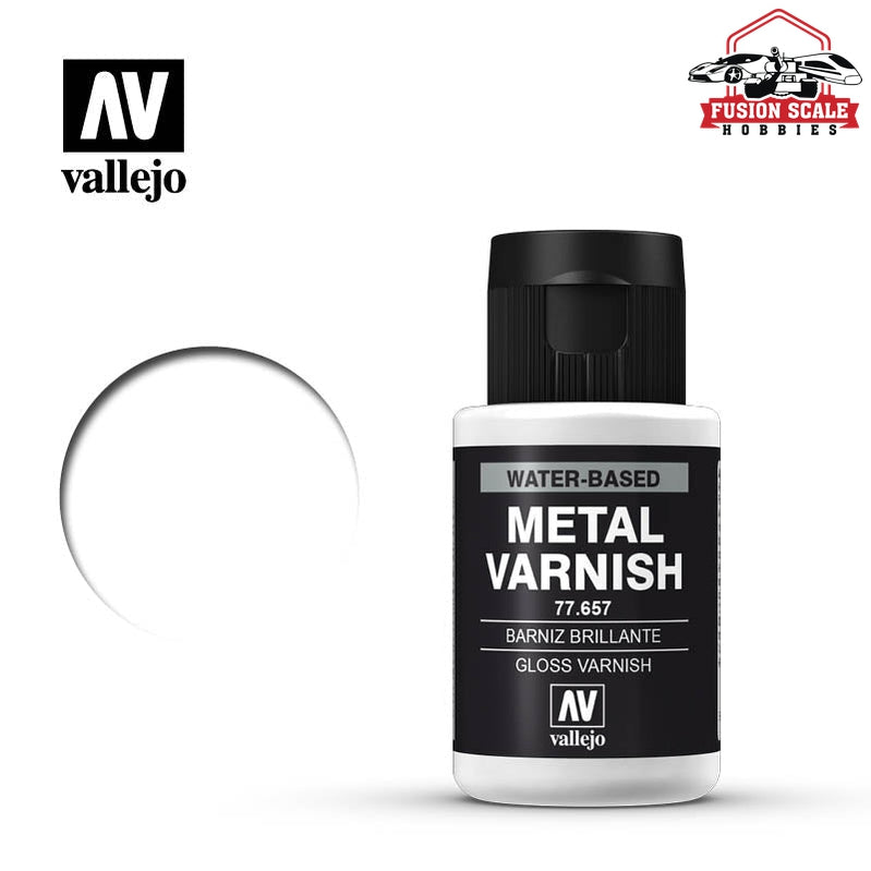 Vallejo Metal Color Gloss Metal Varnish 32ml Bottle VLJ77657