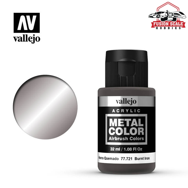 Vallejo Metal Color Burnt Iron 32ml Bottle VLJ77721