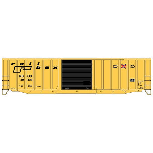 Accurail 81591 HO Scale Railbox 50' Exterior Post Steel Boxcar