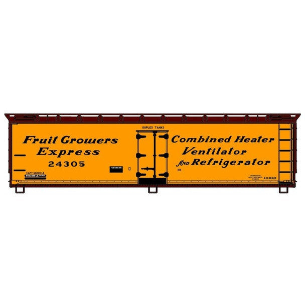 Accurail 81611 HO Scale Fruit Growers Express 40' Wood Refrigerator Car Random Number (From 3 Car Set)