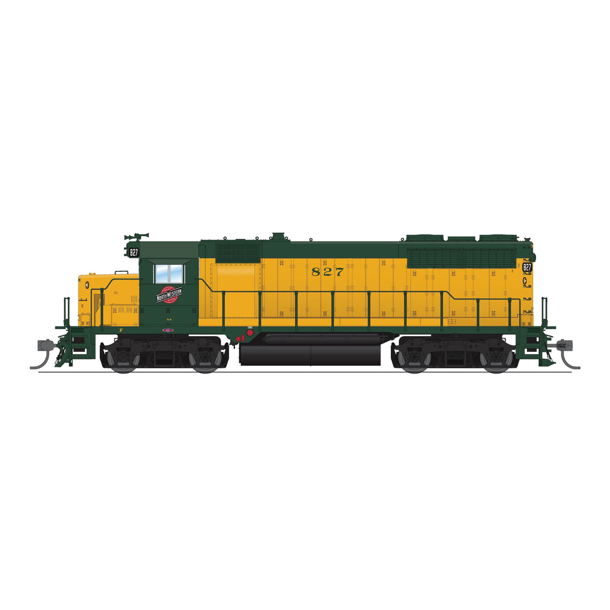 Broadway Limited HO Scale EMD GP35 CNW 833 Green & Yellow Paragon4 Sound/DC/DCC HO