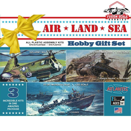 Atlantis Models Air, Land and Sea Gift Set plastic model kit Atlantis - Fusion Scale Hobbies