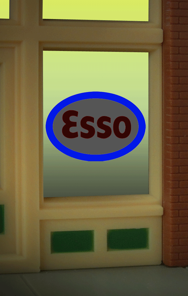 Miller Engineering Esso Window Sign  (HO/O)
