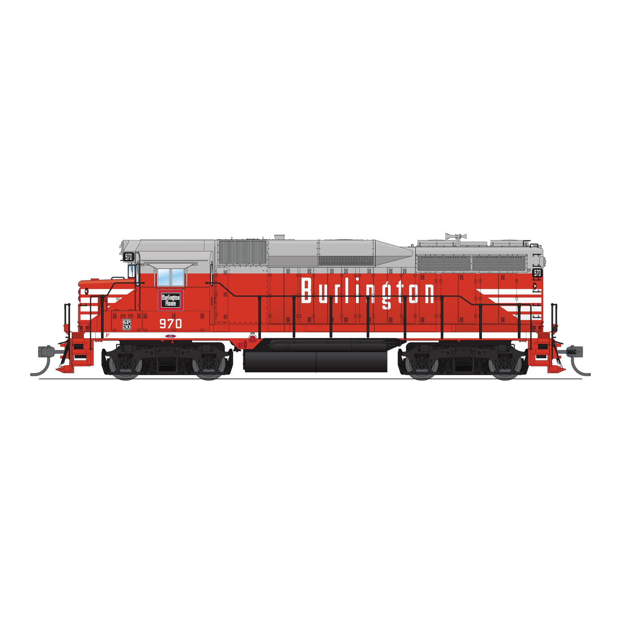 Broadway Limited HO Scale EMD GP30 CBQ 970 Chinese Red Paragon4 Sound/DC/DCC HO