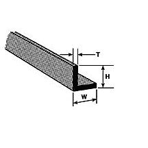 Plastruct Dark Gray ABS Angle - 1/4" (6.4mm) x 1/4" (6.4mm) - .065  (1.7mm) thick - 24" (600mm) Length (4 per pack)