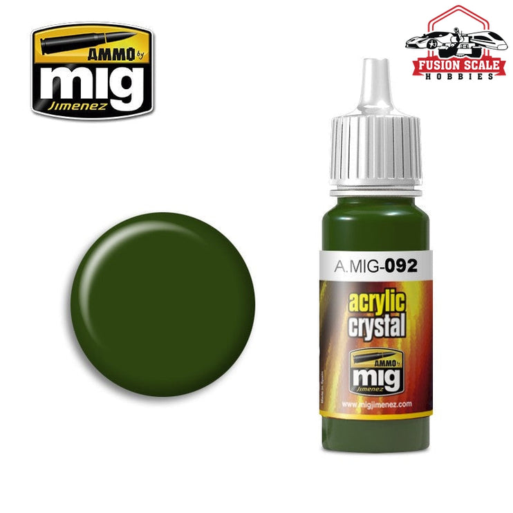 Ammo Mig Jimenez Crystal Green Acrylic - Fusion Scale Hobbies