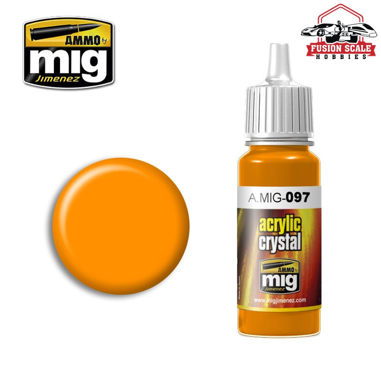 Ammo Mig Jimenez Crystal Orange Acrylic - Fusion Scale Hobbies