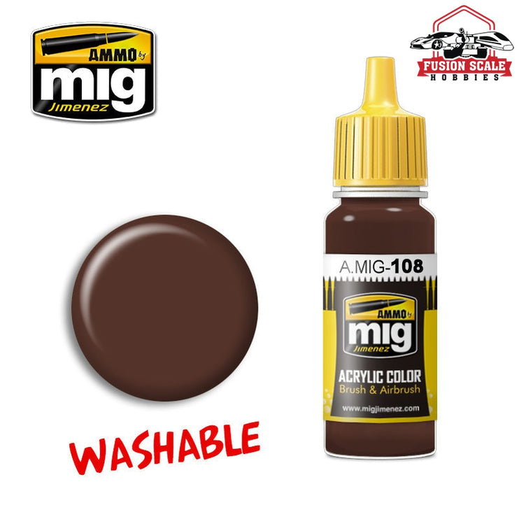 Ammo Mig Jimenez Washable Mud Acrylic Paint - Fusion Scale Hobbies