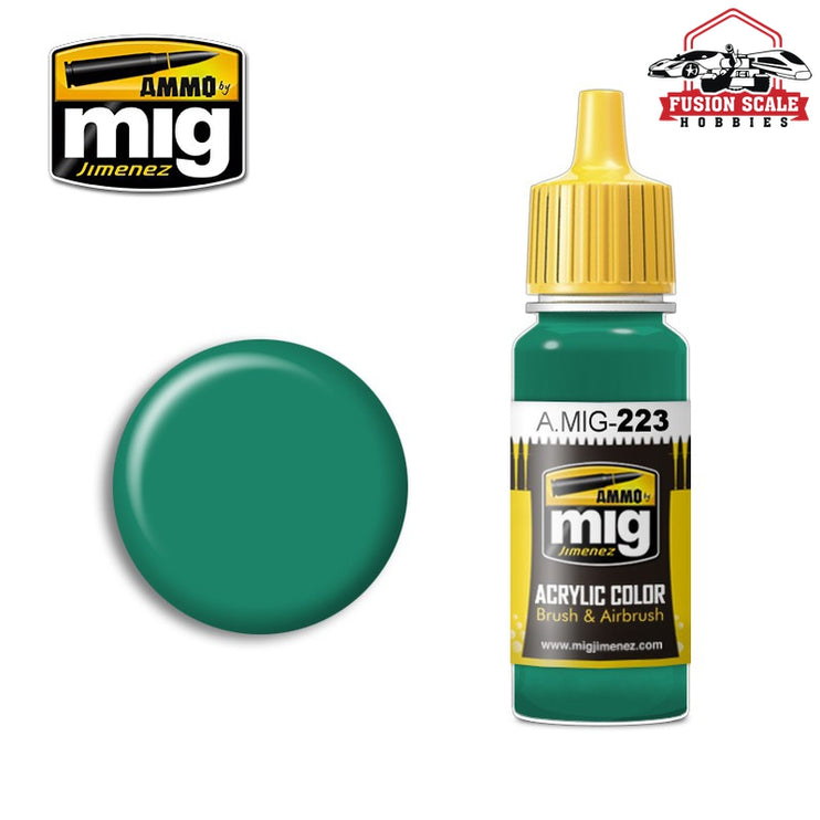 Ammo Mig Jimenez Interior Turquoise Green - Fusion Scale Hobbies